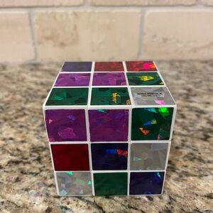 Holographic Cube Puzzle metallic Rubix cube Toy
